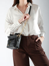 Mini Bucket Bag Ninon Leder Lancel Zwart ninon A11466-vue-porte
