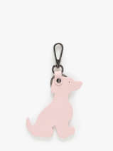 Sleutelhanger Hond Leder Milano Roze caviar CA24124
