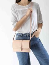 Cross Body Tas Caviar Leder Milano Roze caviar CA240610-vue-porte