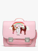 Boekentas 2 Compartimenten Jeune premier Roze classics C