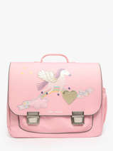 Boekentas 2 Compartimenten Jeune premier Roze classics C
