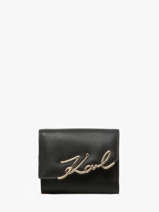 Chequehouder K Signature Leder Karl lagerfeld Zwart k signature A3W32019