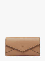 Portefeuille Leder Yves renard Beige enveloppe 29286