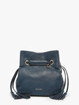 Bucket Bag S Tradition Leder Etrier Blauw tradition ETRA004S
