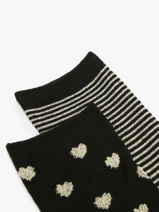 Sokken Pieces Zwart socks women 17148832-vue-porte