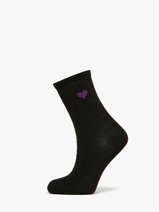 Damessokken Lurex Heart Pieces Zwart socks women 17159116