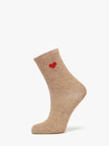 Sokken Pieces Beige socks women 17159116