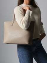 Schoudertas Th Logotape Polyurethaan Tommy hilfiger Bruin th logotape AW17449-vue-porte