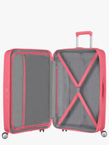 Harde Reiskoffer S Soundbox American tourister Roze soundbox 32G002-vue-porte