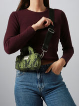 Cross Body Tas Cobra Gerecycleerd Polyester Wouf Groen cobra BM250019-vue-porte