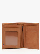 Portefeuille Met Kaarthouder Leder Etrier Bruin oil EOIL5016-vue-porte