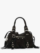 Cross Body Tas Velvet Leder Milano Zwart velvet VE24093O