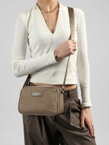 Cross Body Tas Basic Vita Nylon Lancaster Beige basic vita 76-vue-porte