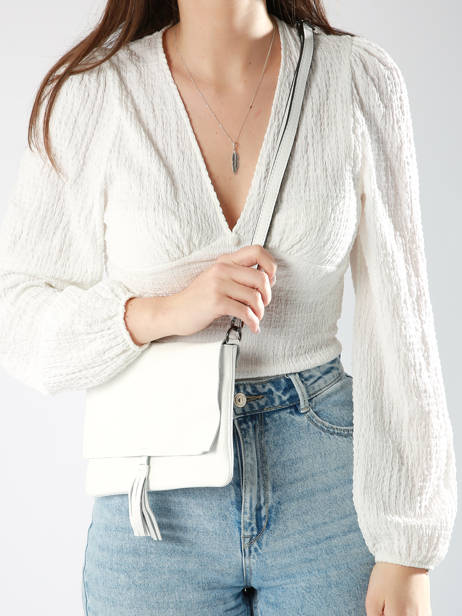 Cross Body Tas Caviar Leder Milano Wit caviar CA22112 ander zicht 1