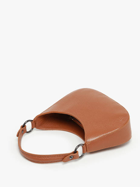 Cross Body Tas Caviar Leder Milano Bruin caviar CA23118 ander zicht 2