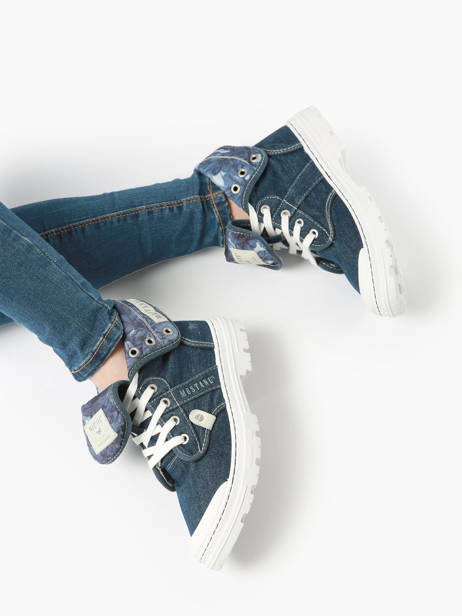 Sneakers Mustang Blauw women - 01426504 ander zicht 2