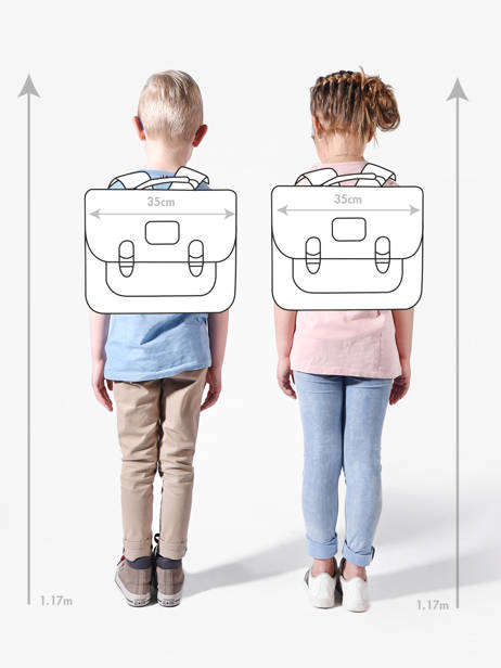 Boekentas 2 Compartimenten Snowball Roze butterfly 46435 ander zicht 1