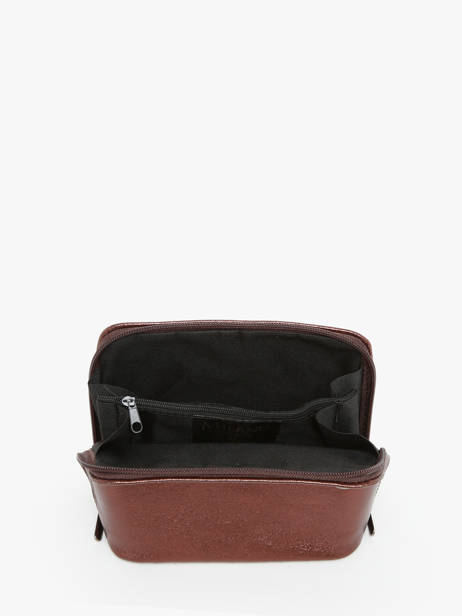 Cross Body Tas Nine Leder Milano Bruin nine NI23117N ander zicht 3