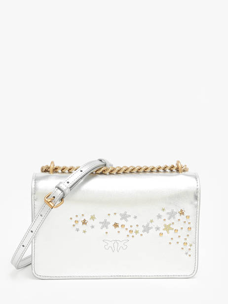 Cross Body Tas Love Bag Icon Leder Pinko Zilver love bag icon A1YW ander zicht 4