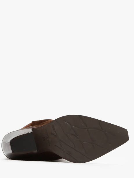Laarzen Met Hak Stivali Tubo Uit Leder Metisse Bruin accessoires XD961 ander zicht 5