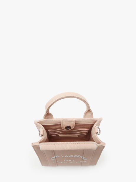 Cross Body Tas Rsg Katoen Karl lagerfeld Roze rsg 240W3890 ander zicht 2