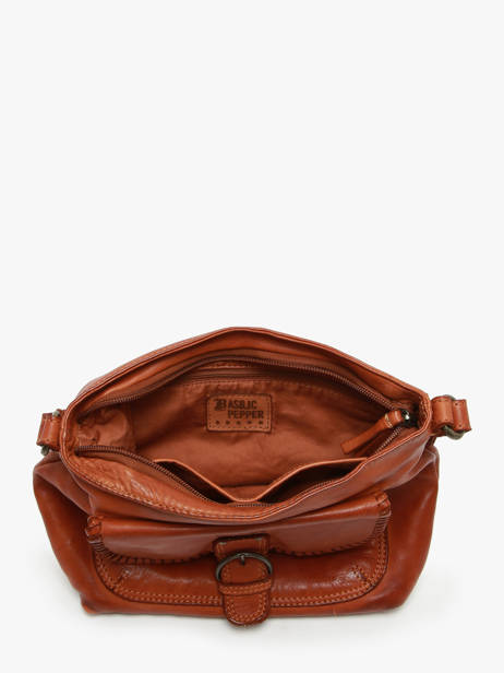 Cross Body Tas Utility Leder Basilic pepper Bruin utility BUTI06 ander zicht 3