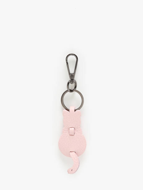 Sleutelhanger Kat Leder Milano Roze caviar CA24125