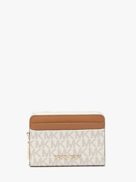 Portemonnee Met Kaarthouder Michael kors Beige jet set T4GJ6Z5B