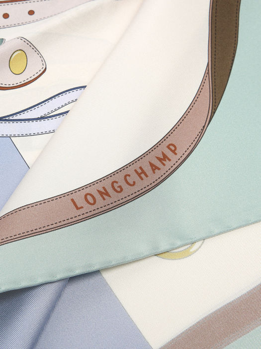 Longchamp Soie gots Sjaal Blauw
