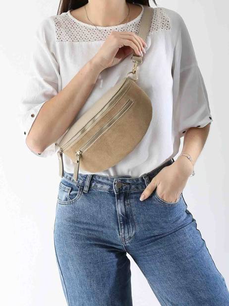 Heuptasje Milano Beige velvet caviar VC24111 ander zicht 1