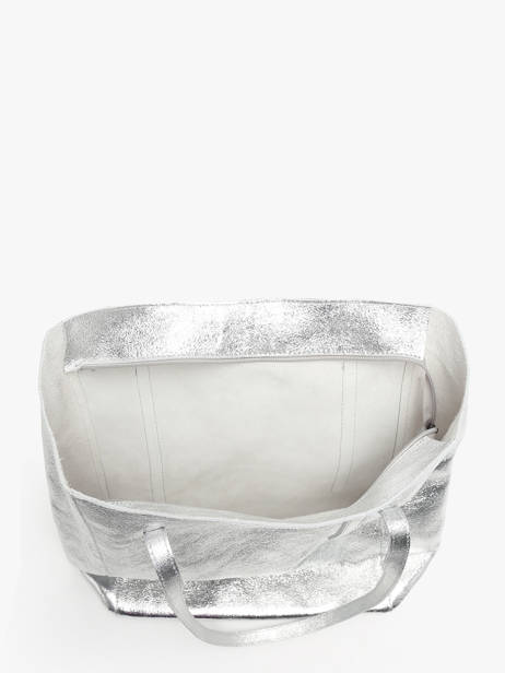 Schoudertas A4 Formaat Nine Leder Milano Zilver nine NI24111 ander zicht 3