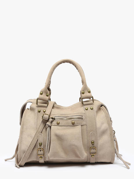 Schoudertas Velvet Leder Milano Beige velvet VE24094