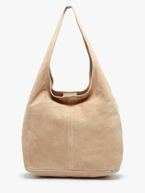 Schoudertas Velvet Leder Milano Beige velvet VE24062B