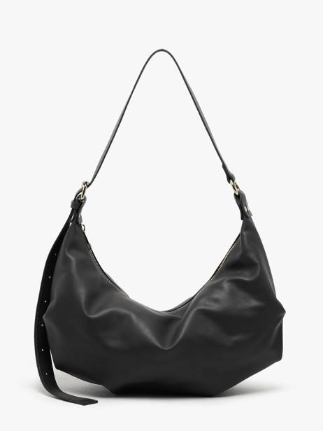 Schoudertas Sauvage Leder Milano Zwart sauvage SA24111