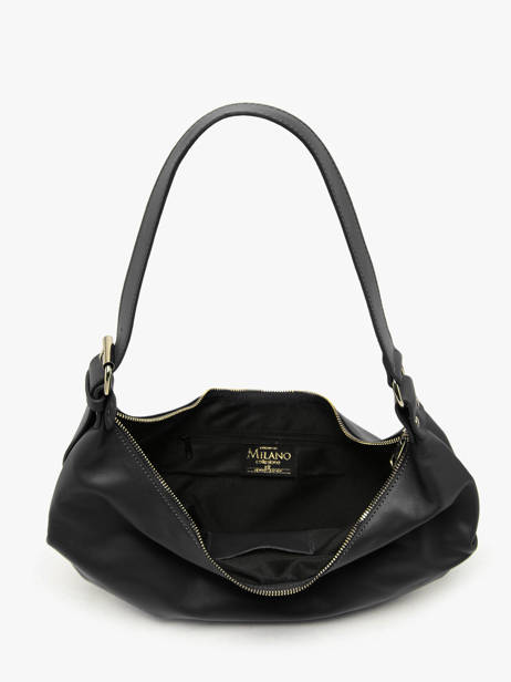 Schoudertas Sauvage Leder Milano Zwart sauvage SA24111 ander zicht 3