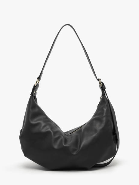 Schoudertas Sauvage Leder Milano Zwart sauvage SA24111 ander zicht 4