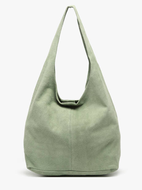 Schoudertas Velvet Leder Milano Groen velvet VE24062B