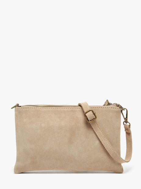 Cross Body Tas Velvet Leder Milano Beige velvet VE241111 ander zicht 4