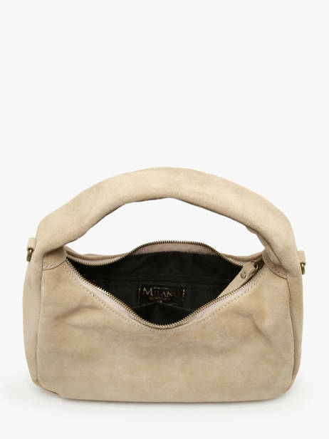 Handtassen Velvet Leder Milano Beige velvet VE24114 ander zicht 3