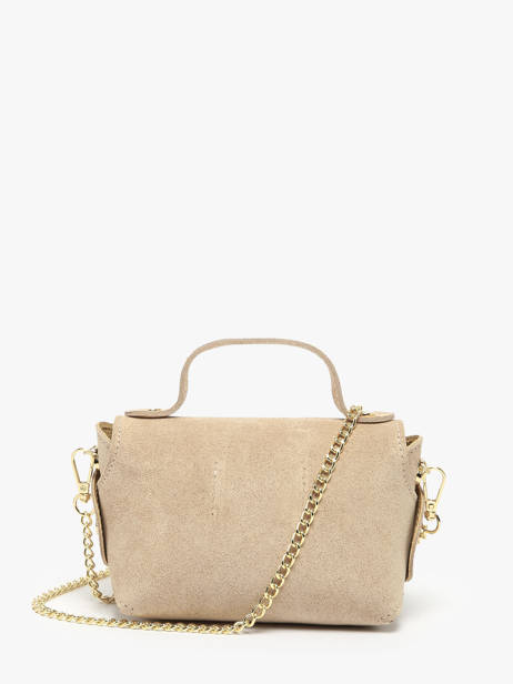 Cross Body Tas Velvet Leder Milano Beige velvet VE24117 ander zicht 4