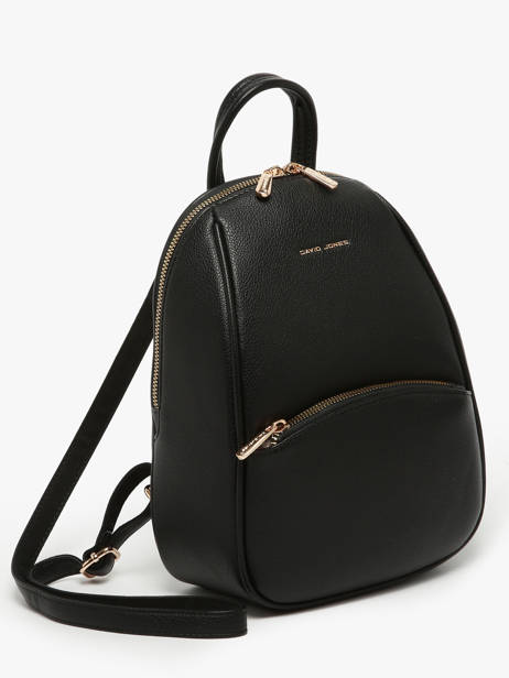 Rugzak David jones Zwart amsterdam CM7325 ander zicht 2