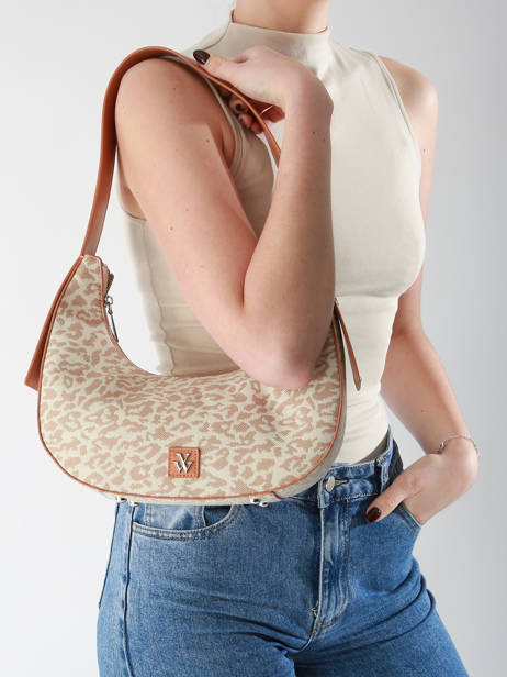 Schoudertas Leopard Vanessa wu Beige leopard MA0131 ander zicht 1