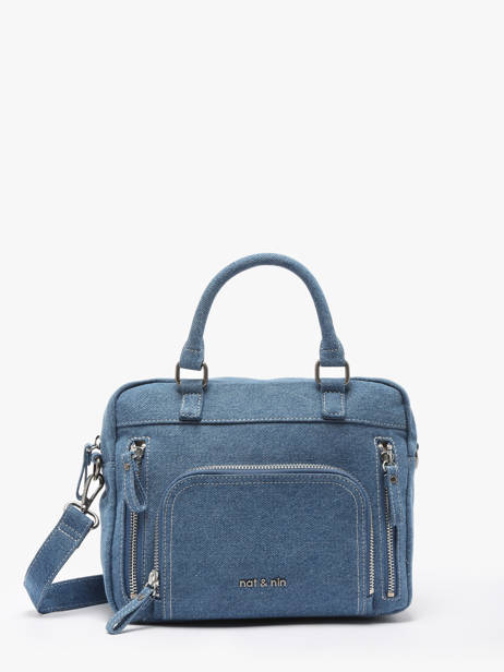 Cross Body Tas Denim Katoen Nat et nin Blauw denim DE
