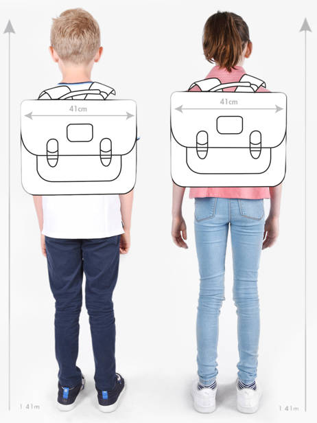 Boekentas 3 Compartimenten Cameleon Roze vintage color VIC-CA41 ander zicht 1