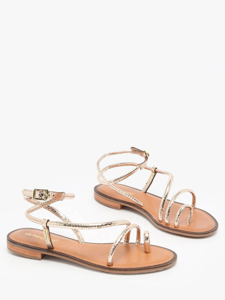 Open Sandalen Hatrio Uit Leder Les tropeziennes Goud women HATRIO ander zicht 1