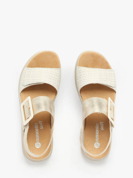 Sandalen Met Platformzool Uit Leder Remonte Wit women 90 ander zicht 3