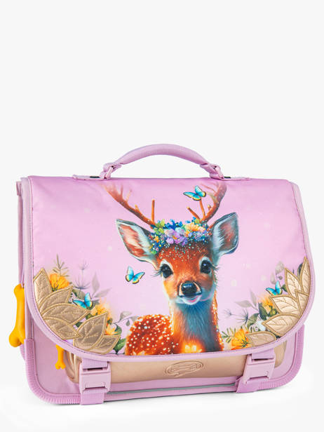 Boekentas 2 Compartimenten Stones and bones Roze girls G ander zicht 2