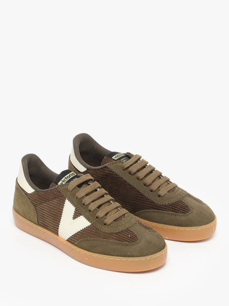 Sneakers Berlin Uit Leder Victoria Groen accessoires 1126220 ander zicht 1