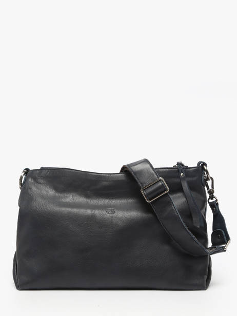 Cross Body Tas Vintage Leder Mila louise Blauw vintage 3822VC ander zicht 3