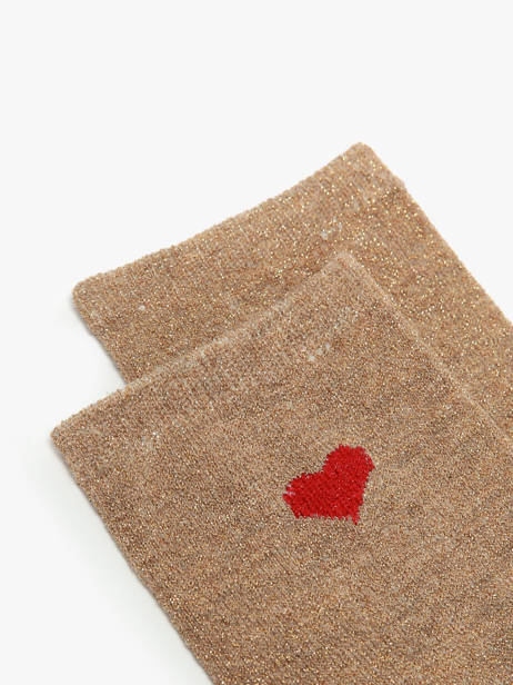Sokken Pieces Beige socks women 17159116 ander zicht 1